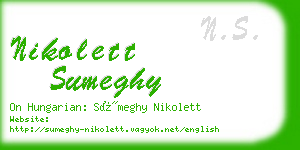 nikolett sumeghy business card